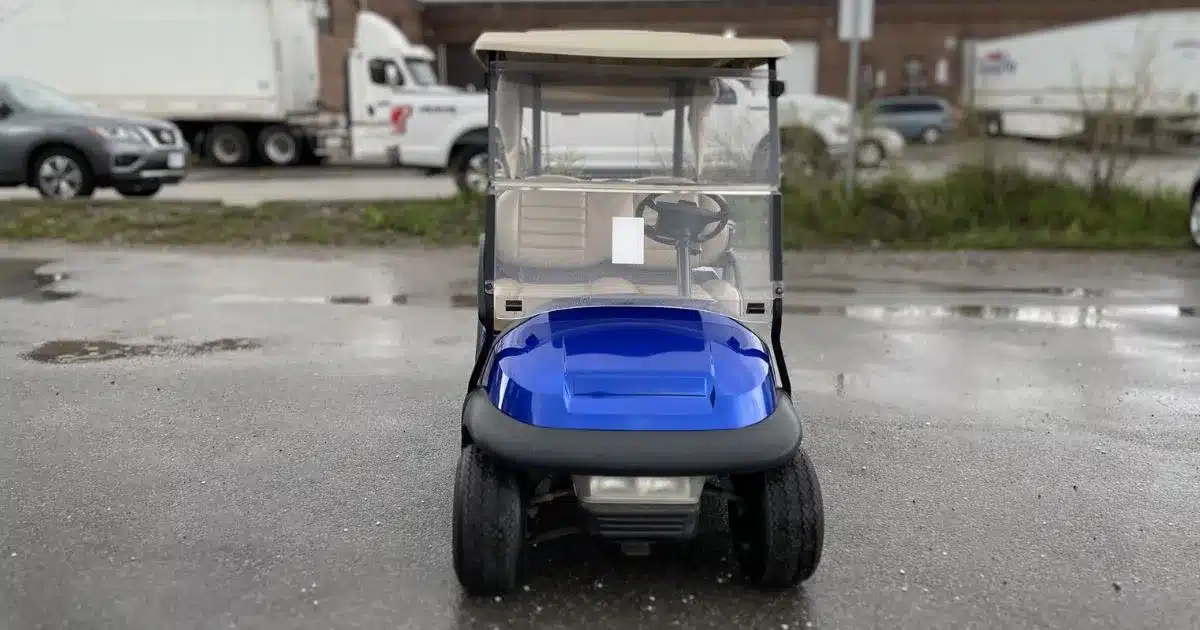 Golf Cart Wrap - 3M Gloss Cosmic Blue - Front View - Vinyl Wrap Toronto