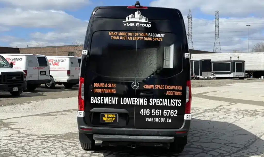 Mercedes Sprinter Partial Wrap for VMB Group - After - Back View