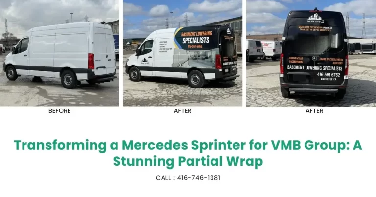 Transforming a Mercedes Sprinter for VMB Group A Stunning Partial Wrap