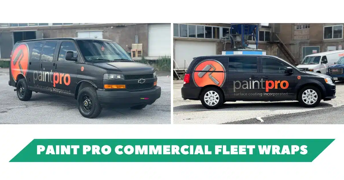 Paint Pro Commercial Fleet Wrap by Vinyl Wrap Toronto - Chevy Express and Dodge Caravan Custom Wraps