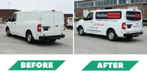 Nissan NV2500 Partial Van Wrap - Before and After - Vinyl Wrap Toronto