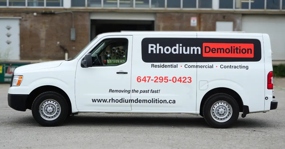 Nissan NV2500 Van Partial Wrap by Vinyl Wrap Toronto for Rhodium Demolition - After