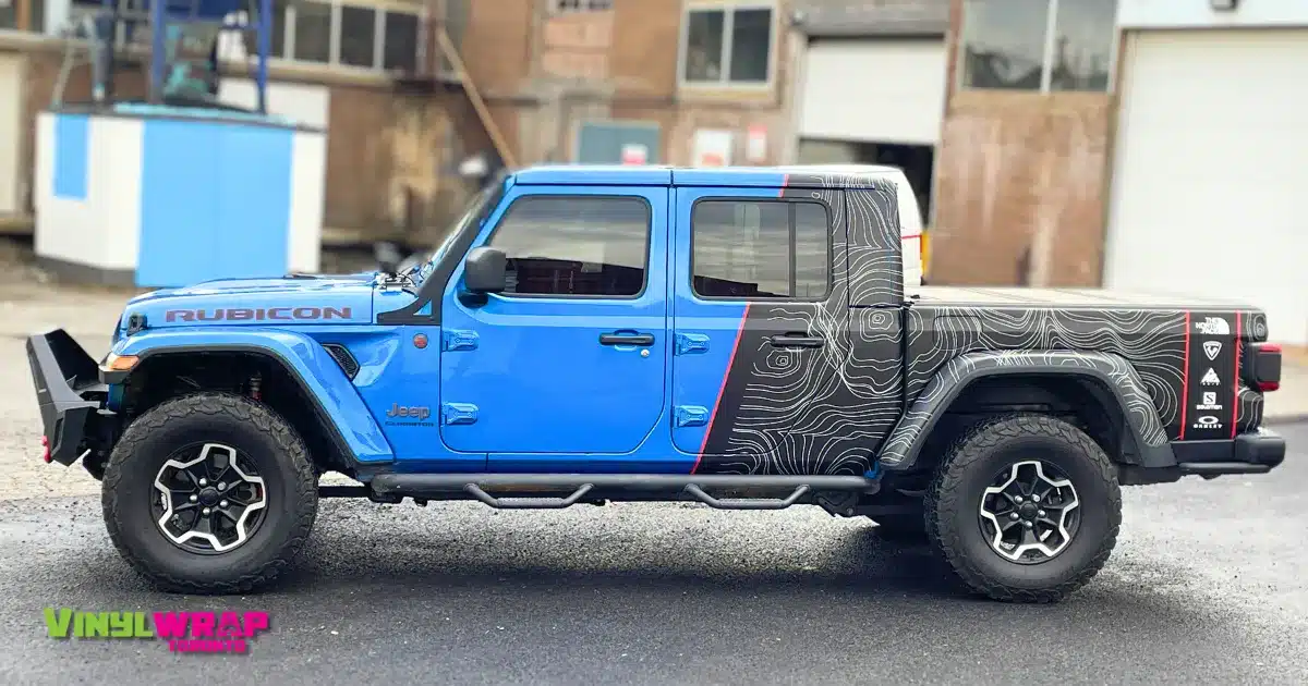 Jeep Gladiator Rubicon Custom Designed Partial Wrap - After