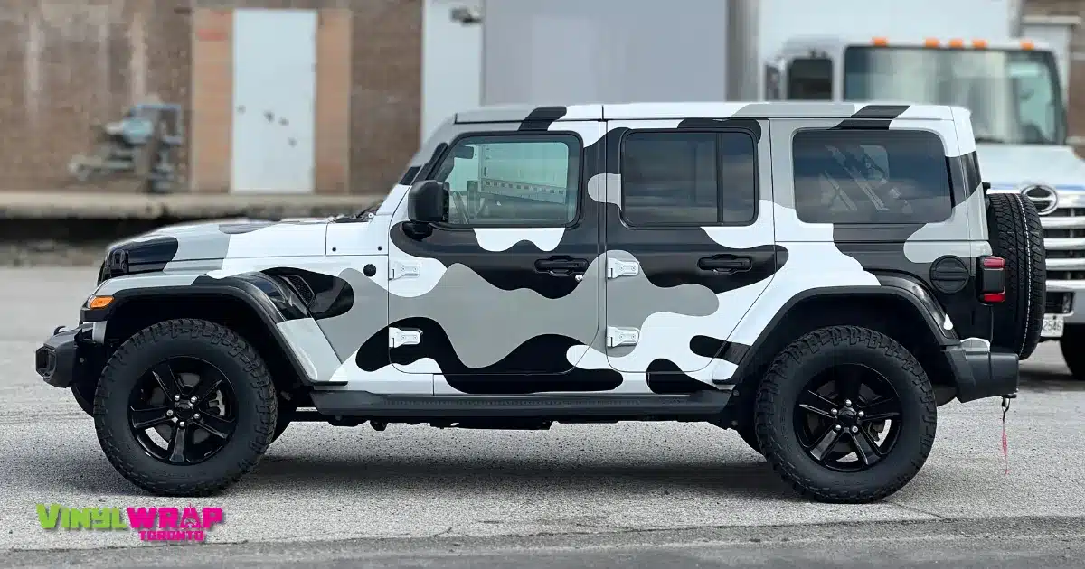 Jeep Wrangler - Custom Designed Full Wrap - Winter Camouflage - After