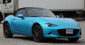 Three-quarter view of a Mazda Mx-5 full wrap