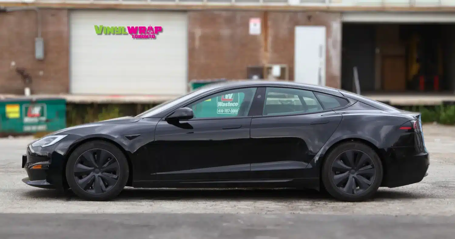 Tesla Model S - Full Wrap - Matte Black - Before