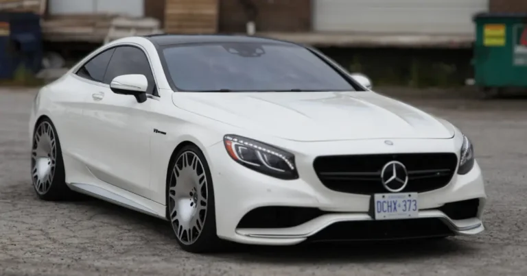 Side-angle view of a Mercedes S63 displaying the Black Carbon car roof