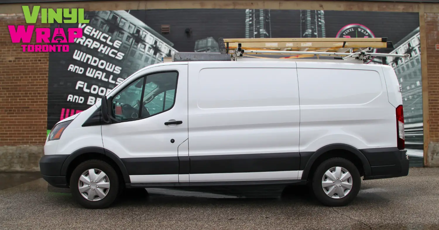 Exclusive Alarms - Ford Transit - Partial Wrap - Before