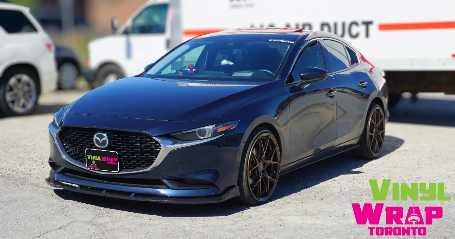 Mazda 3 Racing Stripes Side Angle Before