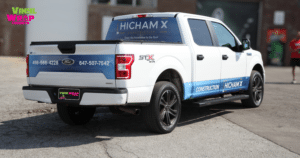 HichamX Construction Ford F150 Partial Wrap Vinyl Wrap Toronto Passenger's Side Rear