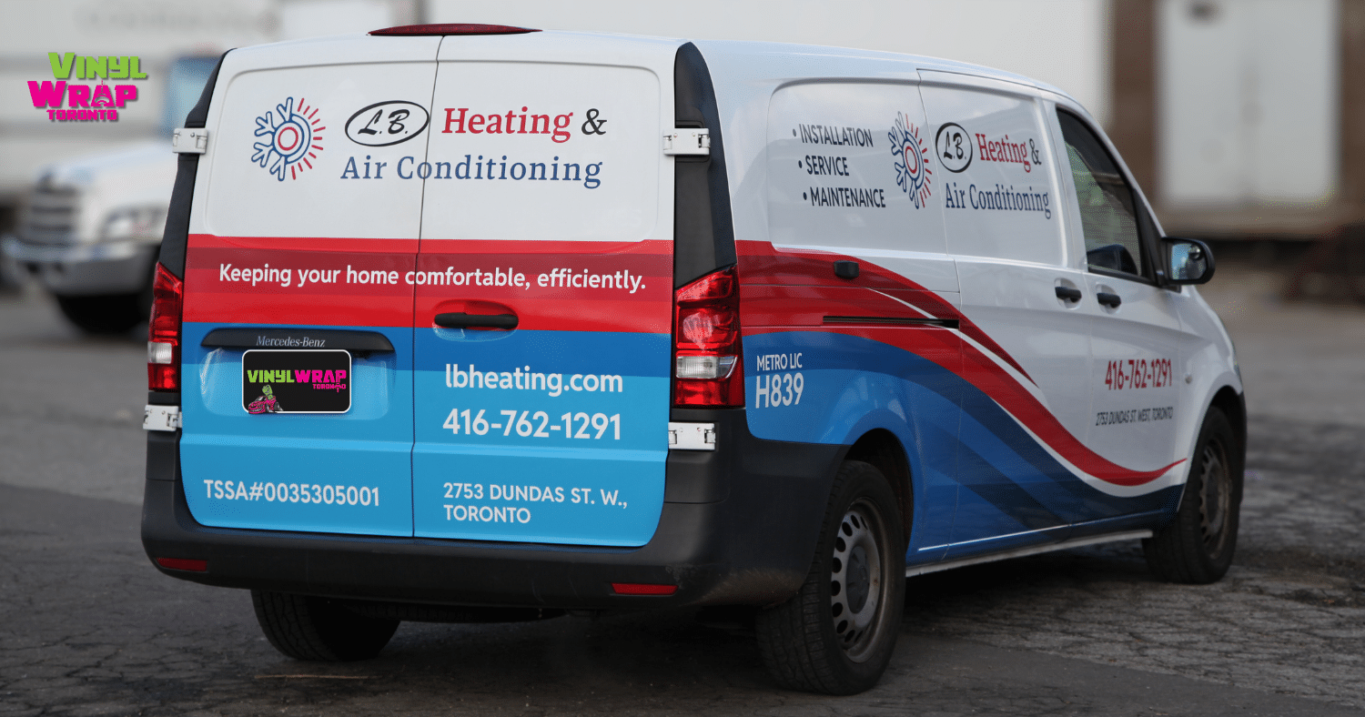 LB-Heating-Mercedes-Metris-2020-Partial-Wrap-Vinyl-Wrap-Toronto Passenger's Side Rear