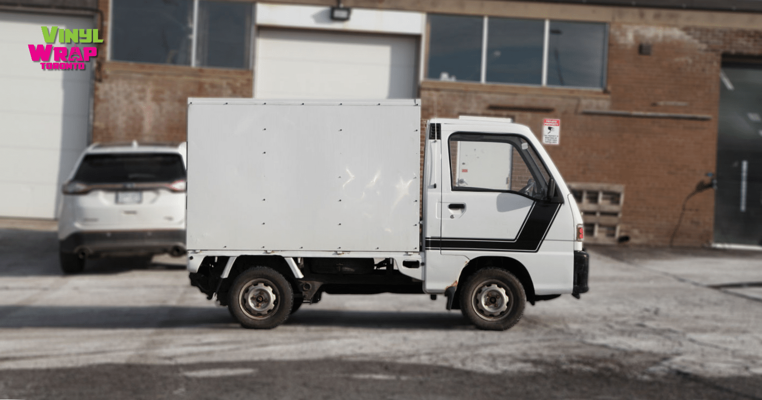 Subaru Sambar Full Wrap Passenger's Side Before