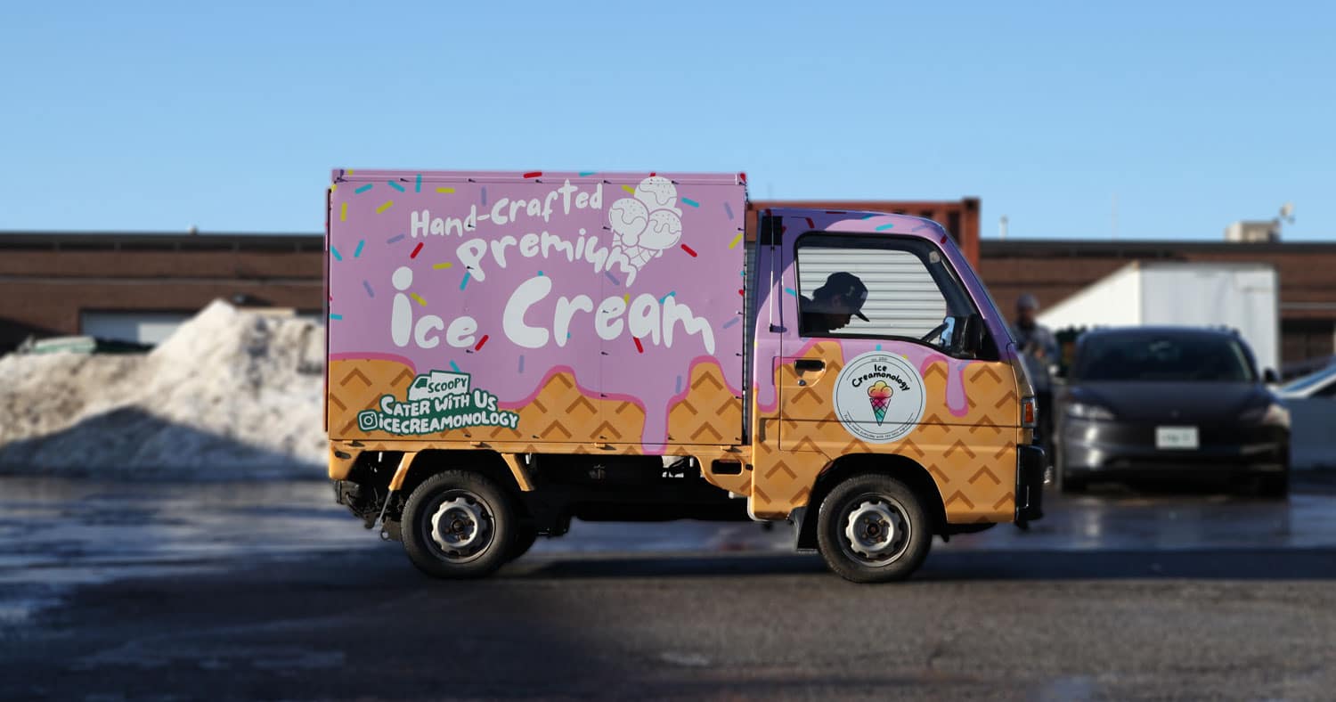 Subaru Sambar Full Wrap Vinyl Wrap Toronto Driver's Side Angle