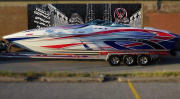 Baja - Special - 38ft - Full boat wrap in Mississauga - side - Personal - vehicle Wrap - Vinyl Wrap Toronto - Custom Boat Wrap Cost