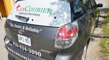 Car Decal | Can Courier- Back View Vinyl Wrap Toronto - Vehicle Wrap In Toronto - Print Shop