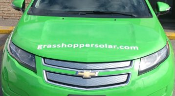 Vinyl Wrap Toronto Chevrolet Volt 2017 Avery Dennison Green Car Partial Grasshopper Front - Equipment Wrap Cost