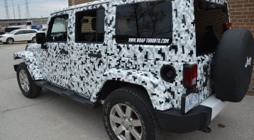 Jeep Full Car Wrap Back Side Zoom - Vinyl Wrap Toronto