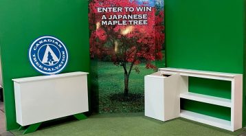 Vinyl Wrap Toronto 2020 Avery Dennison White Signs Full Canadian Tree Salvation Home Show - Trade Show Signs - 3M Vinyl