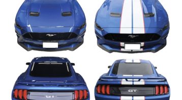 VinylWrapToronto Ford Mustang GT White Stripes Cost Decals Avery Dennison Collage