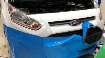 Vinyl Wrap Toronto Ford Transit Connect 2020 Avery Dennison White Van Full Shack Shine Installation - Vinyl Wrap Cost