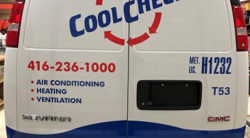 Vinyl Wrap Toronto GMC Savannah 2019 Avery Dennison White Truck Decal CoolCheck Back Complete - Van Decals Cost