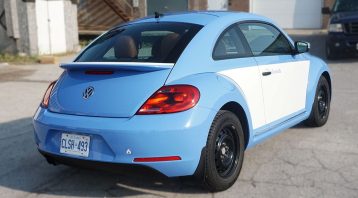 Volkswagen Beetle - Full Wrap - Personal - Disney - Cinderella Theme - Avery Dennison - Vinyl Wrap Toronto - After - Back Side - Custom car wrap